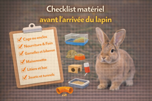 Checklist matériel avant l'arrivée du lapin