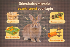Stimulation mentale et anti-ennui pour lapin