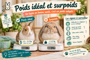 Poids idéal et surpoids chez le lapin : guide complet